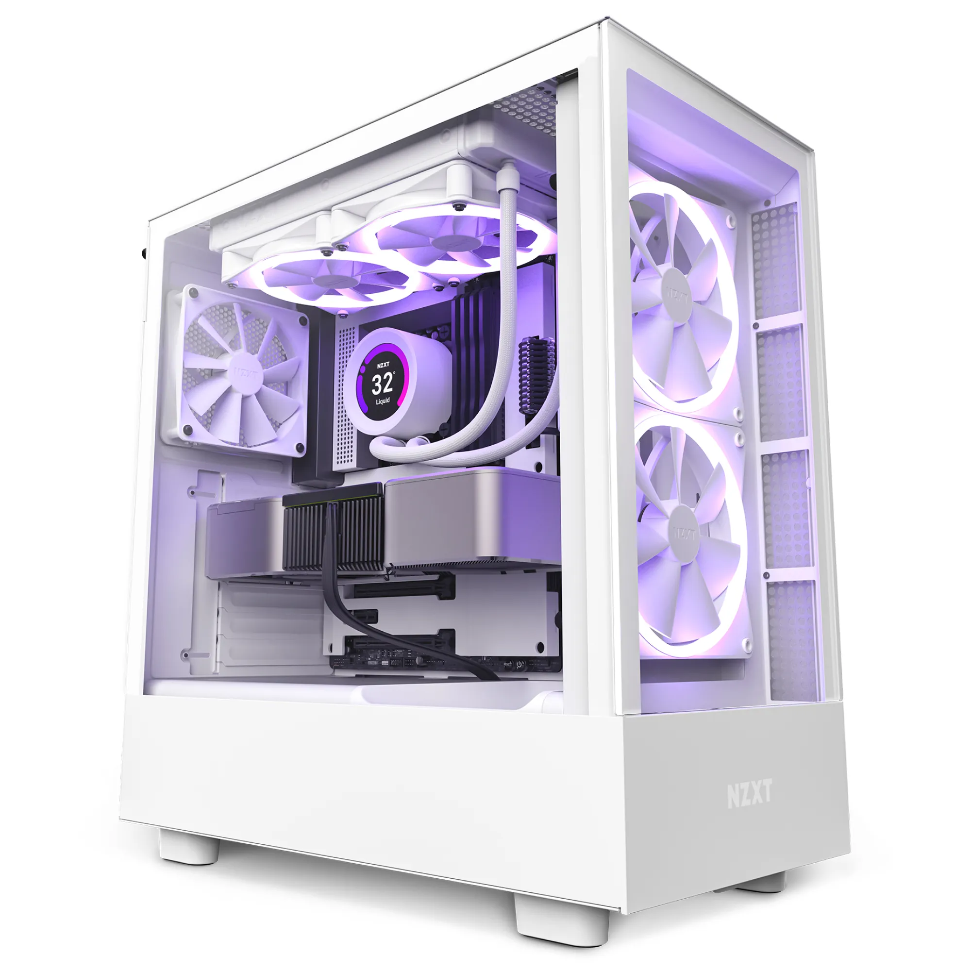 NZXT H5 Elite - miditower chassi, fönster, Vit