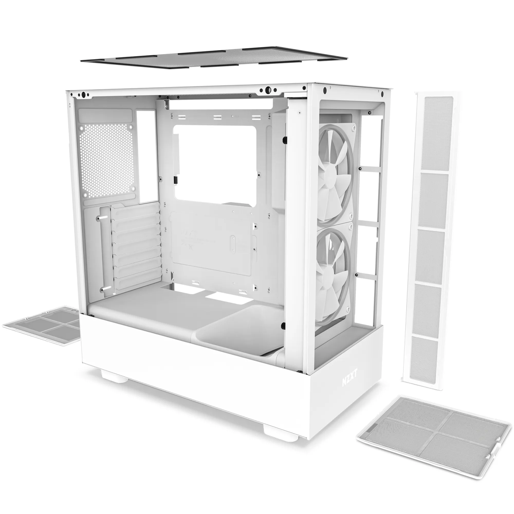 NZXT H5 Elite - miditower chassi, fönster, Vit