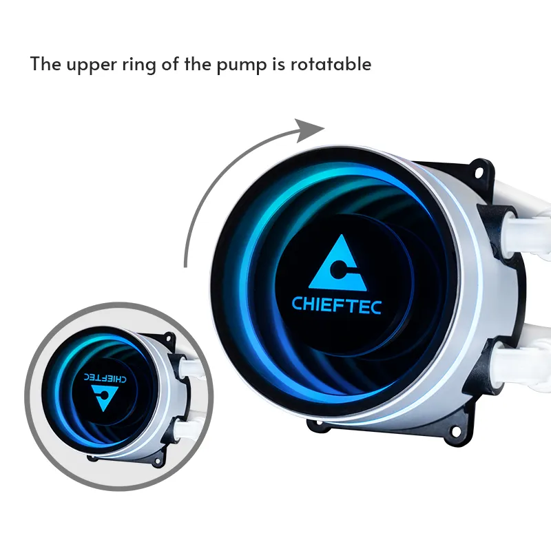 Chieftec Iceberg 360 RGB - liquid cooler, White