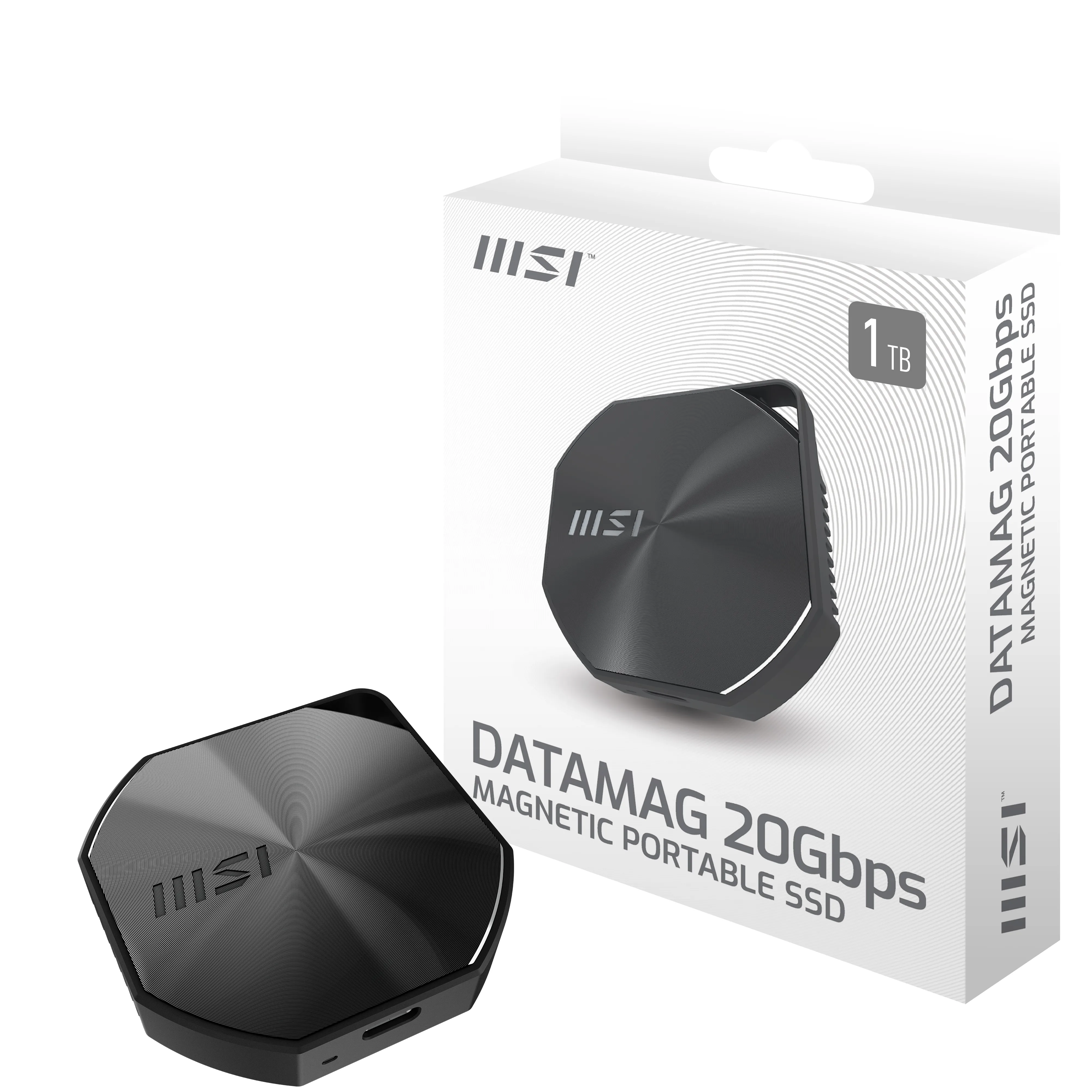 MSI DATAMAG 20GBPS 1TB 1TB USB-C - External SSD, Black