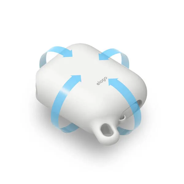 ELAGO Airpod Waterproof Hang Case White