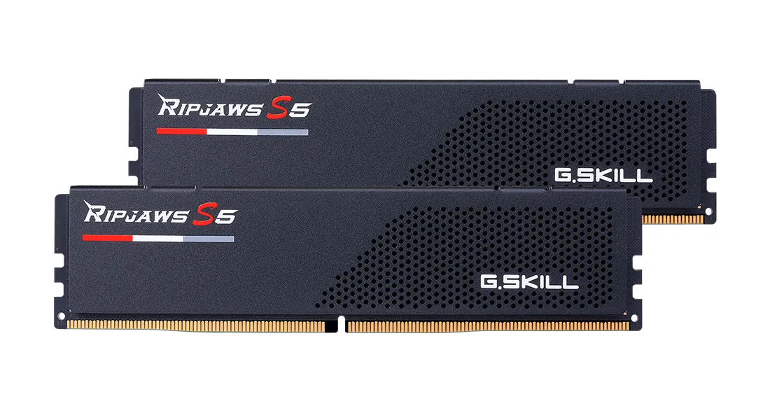 G.Skill DDR5 64GB - 6000 - CL - 32 - Dual-Kit, DIMM, F5-6000J3238G32GX2-RS5K, Ripjaws S5, XMP, black