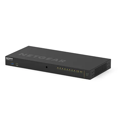 NETGEAR AV Line M4250-10G2F-PoE+ - Kytkin - L3 - Hallinnoitu - 10 x 10/100/1000 (8 PoE+) + 2 x Gigabit SFP - sivusta sivuun ilmavirtaus - räkkiin asennettava -