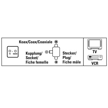 HAMA Sovitin Antenni T-Liitin