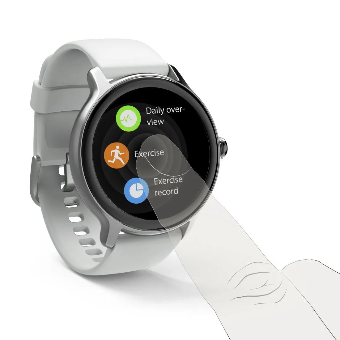 Hama Fit Watch 4910 41mm LCD Smartwatch, Grey