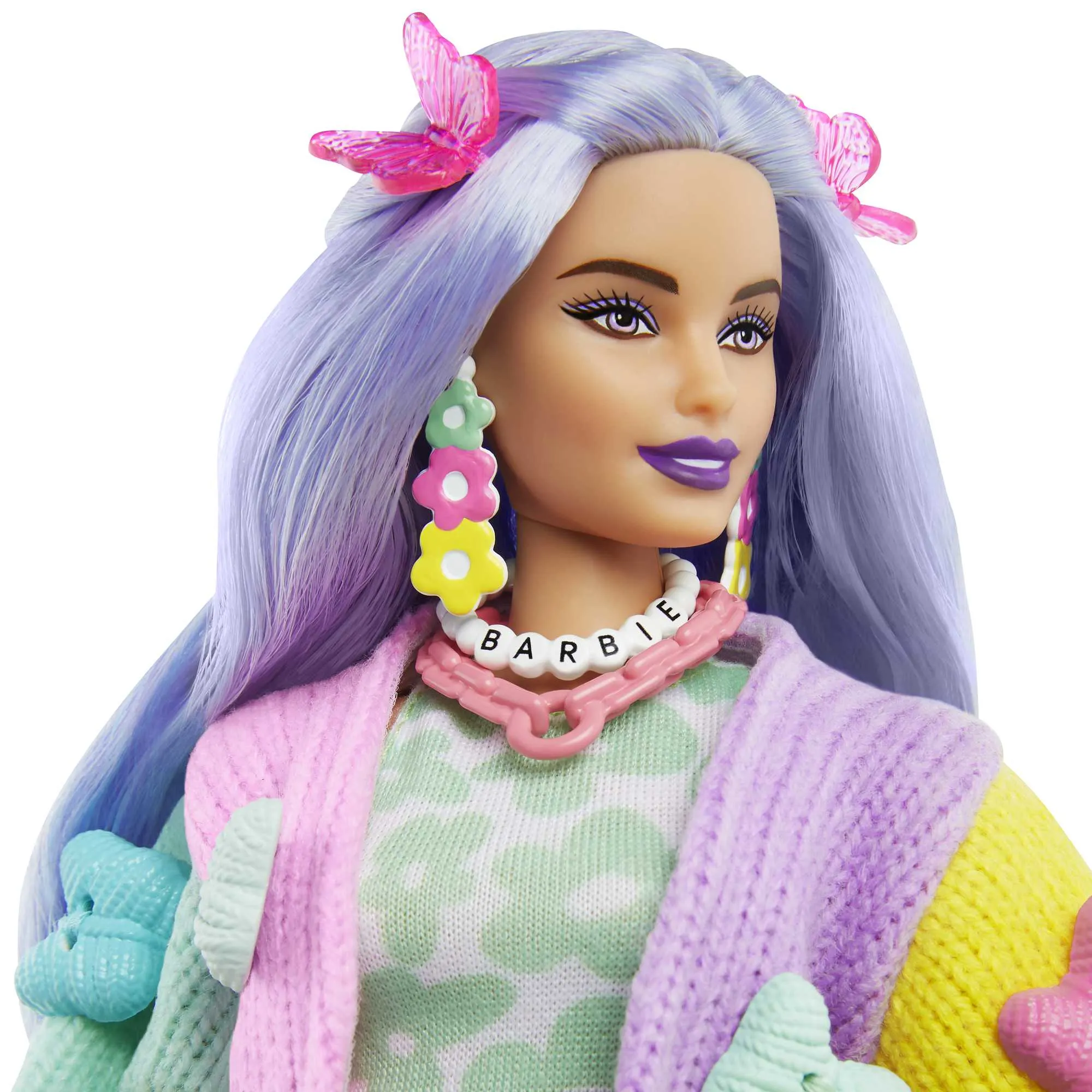 Mattel Barbie Extra Doll 20 - Lavender Hair/Butterfly Hair Clip