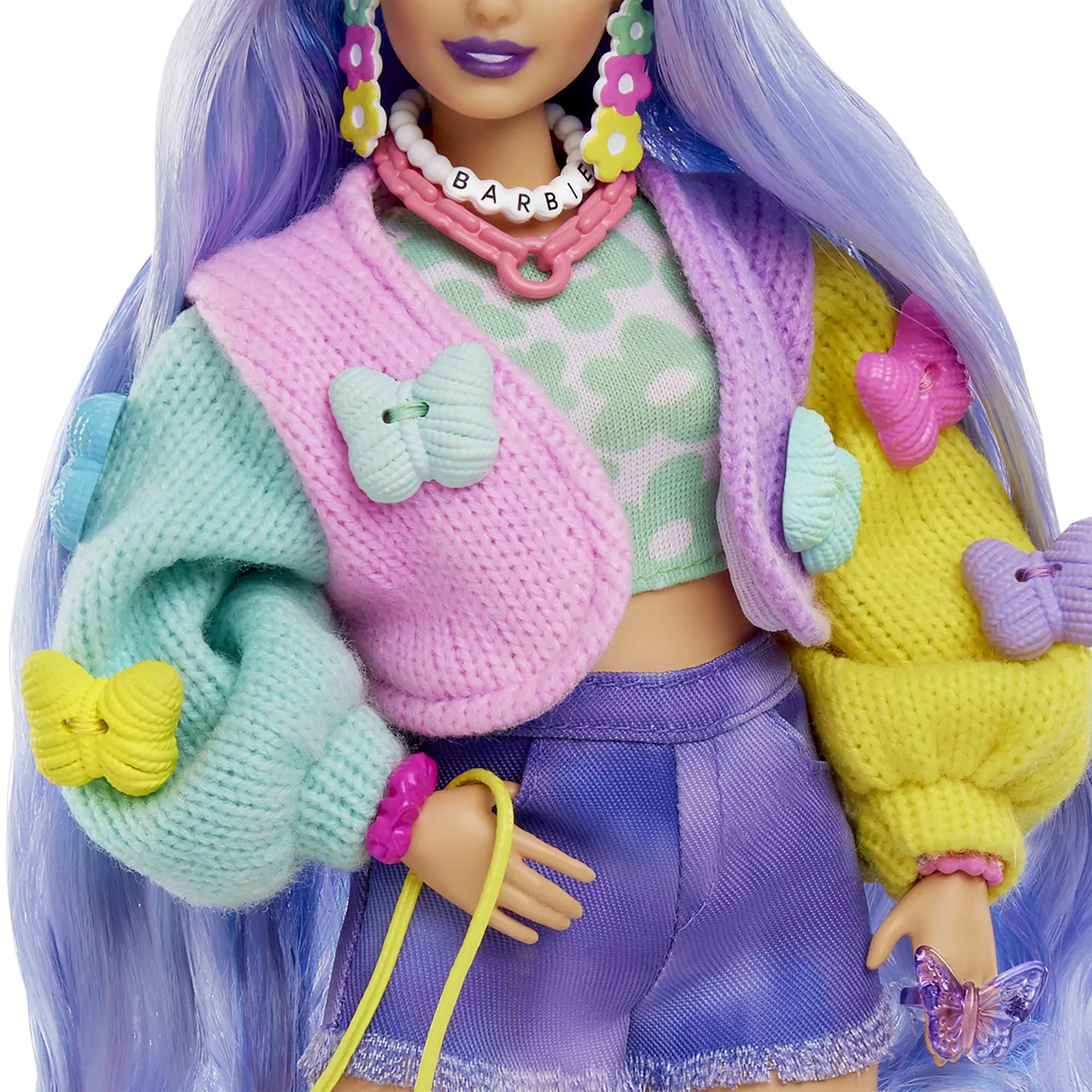 Mattel Barbie Extra Doll 20 - Lavender Hair/Butterfly Hair Clip