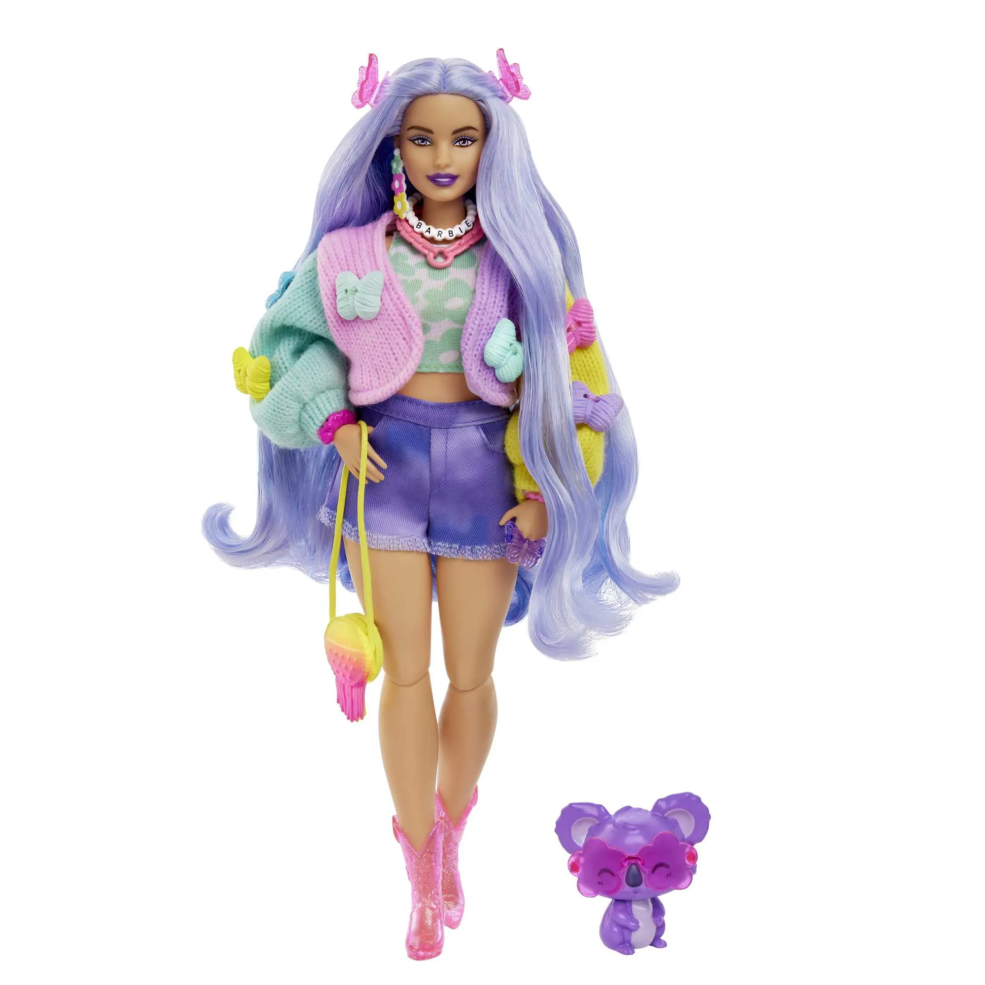 Mattel Barbie Extra Doll 20 - Lavender Hair/Butterfly Hair Clip