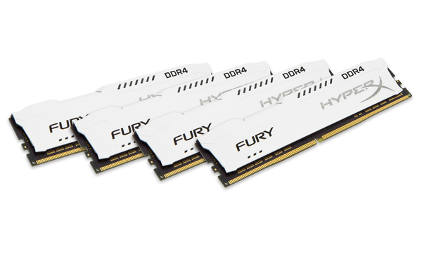 Kingston 64 GB (4 x 16 GB) HyperX Fury, DDR4 2933 MHz - memory, white