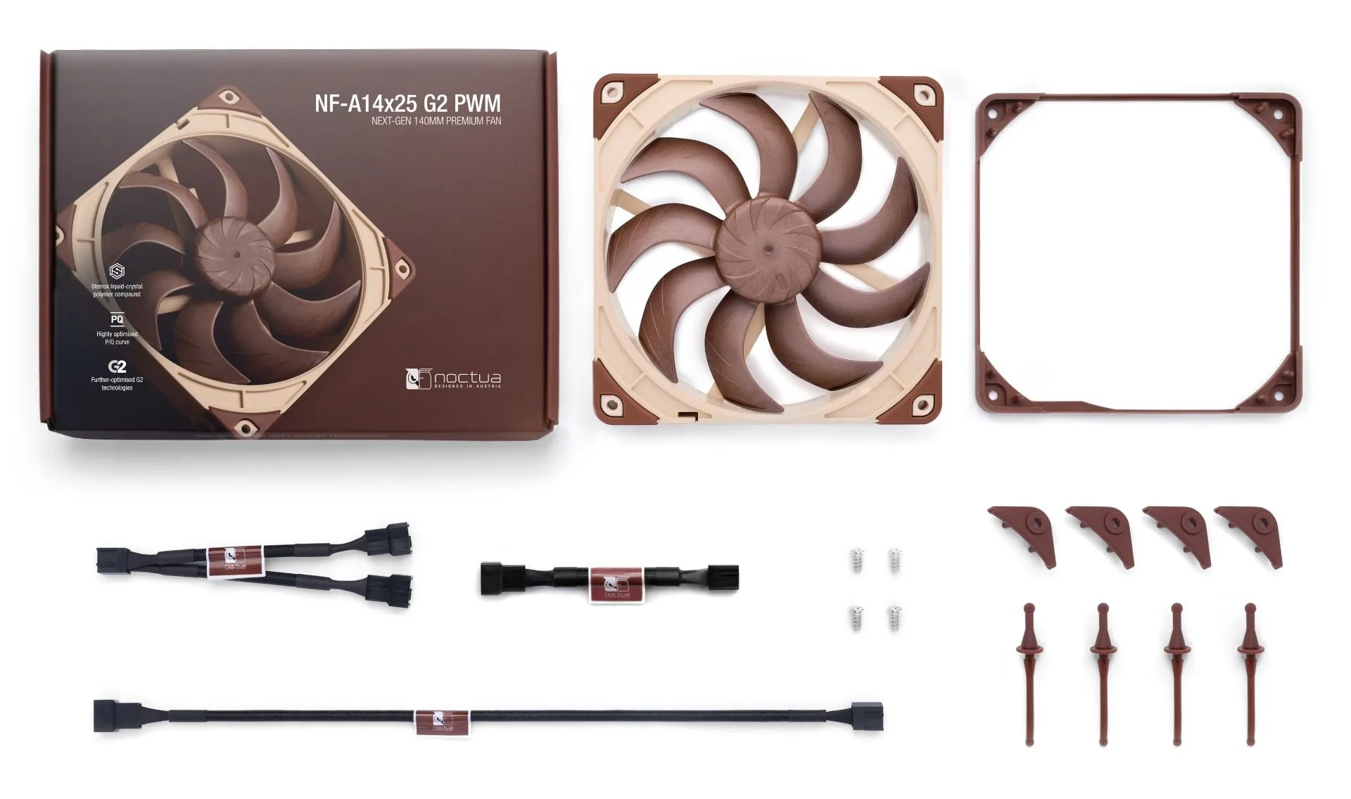 Noctua NF-A14x25 G2 PWM Premium 140mm - chassi fläkt