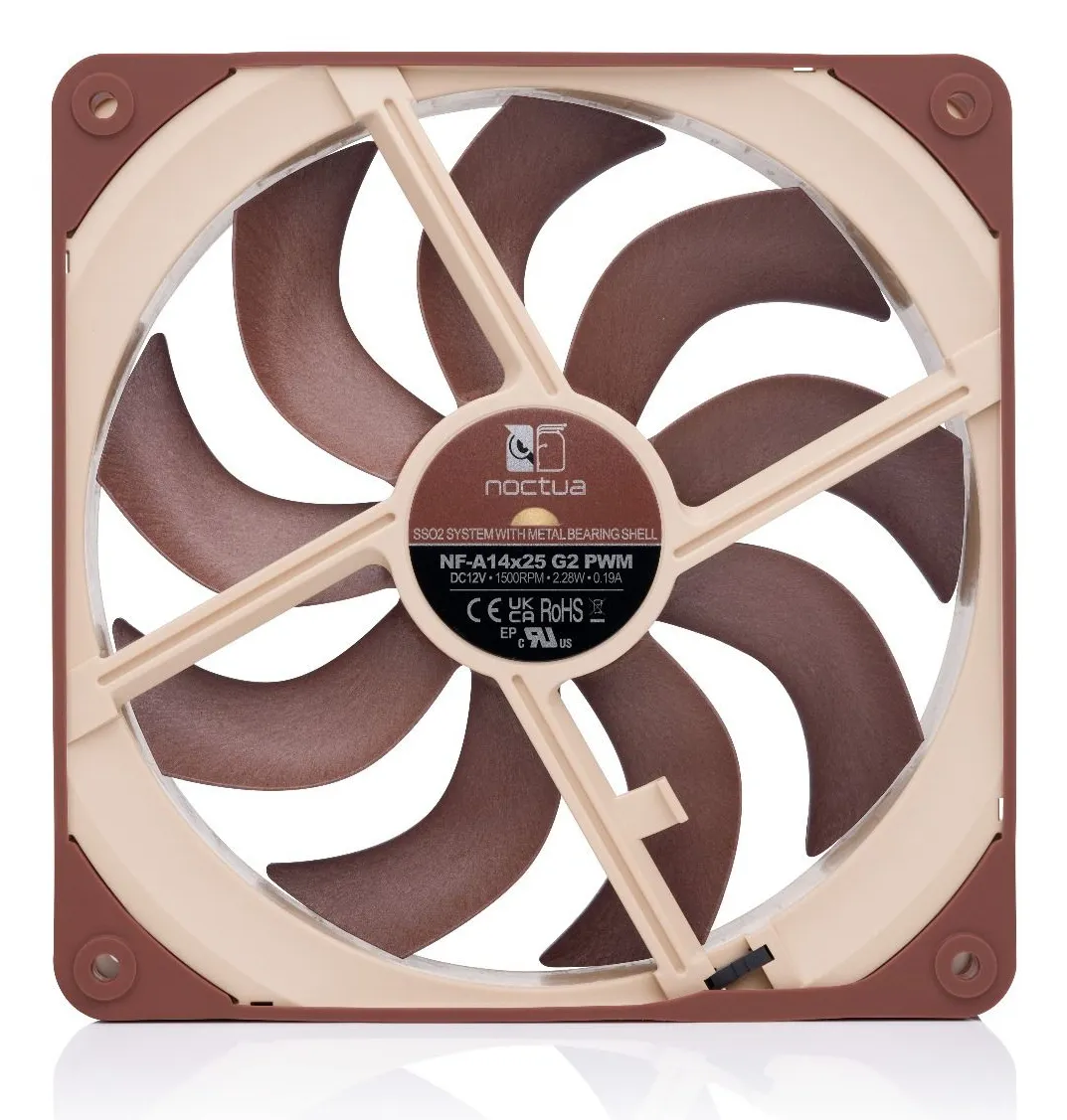 Noctua NF-A14x25 G2 PWM Premium 140mm - chassi fl&auml;kt