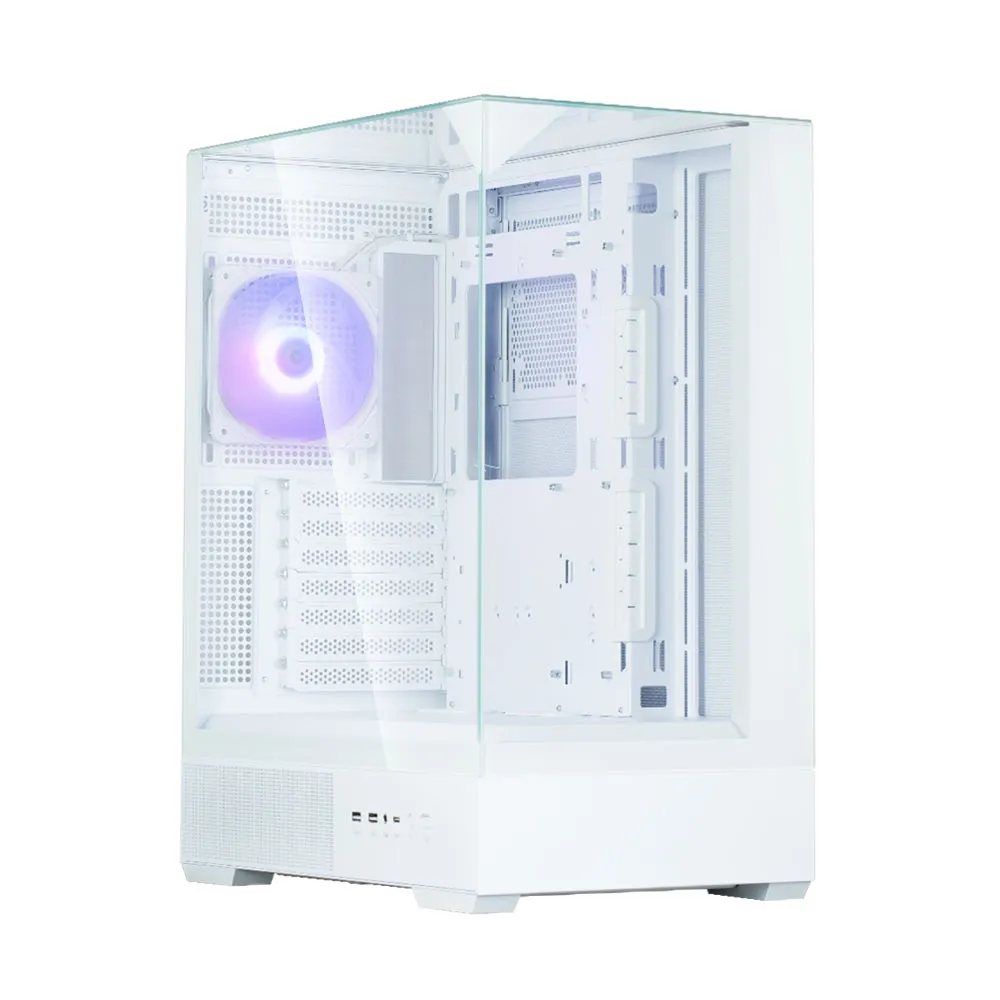 Zalman P40 Prism Midi-Tower Case with window, with RGB lighting, White
