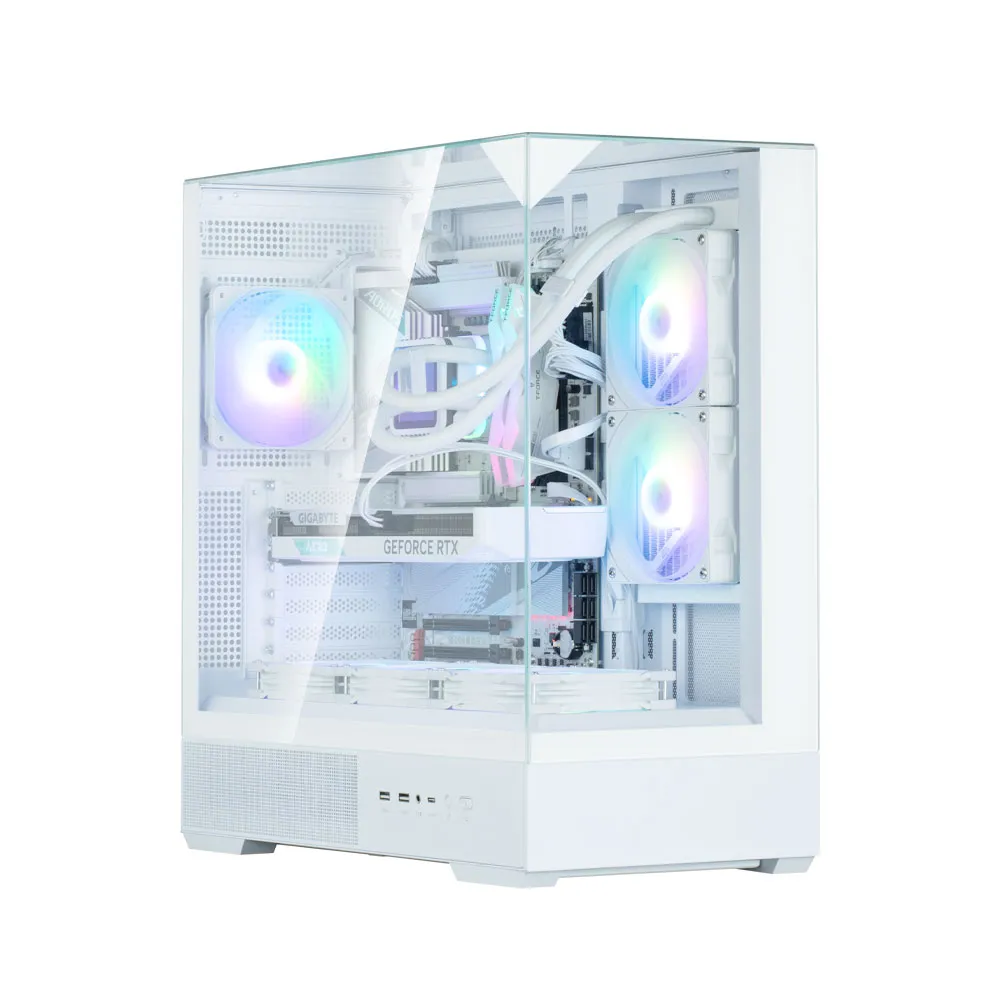 Zalman P40 Prism Midi-Tower Case with window, with RGB lighting, White
