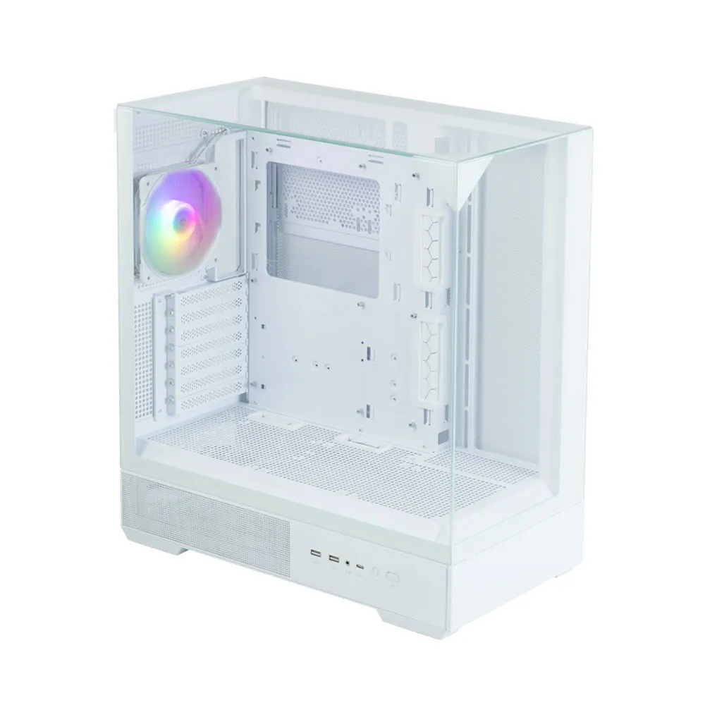 Zalman P40 Prism Midi-Tower Case with window, with RGB lighting, White