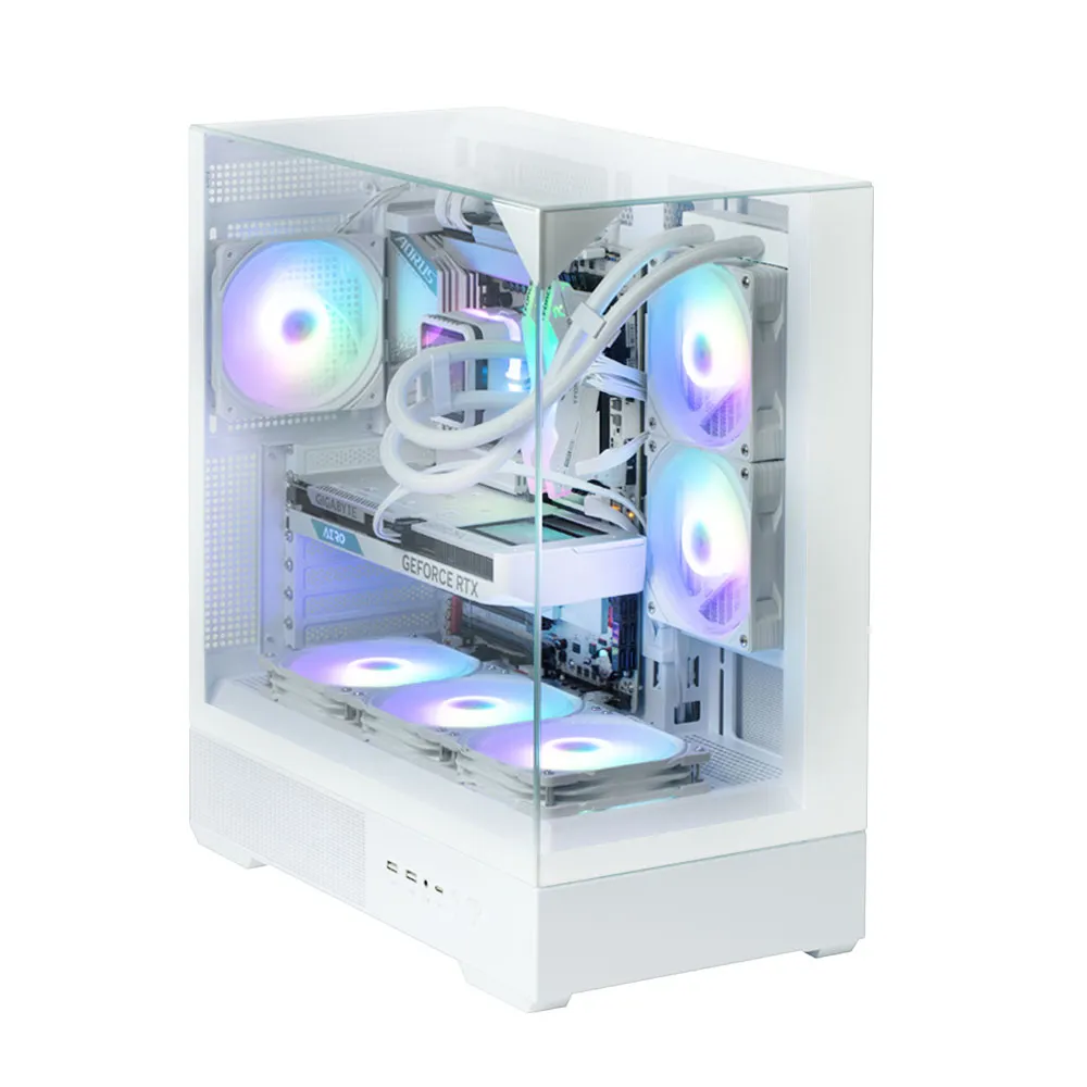 Zalman P40 Prism Midi-Tower Case with window, with RGB lighting, White