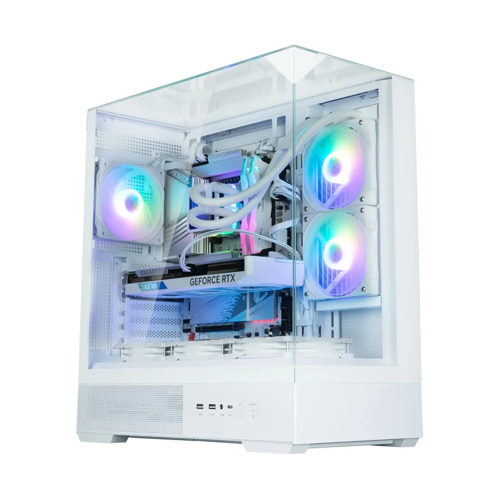 Zalman P40 Prism Midi-Tower Case with window, with RGB lighting, White