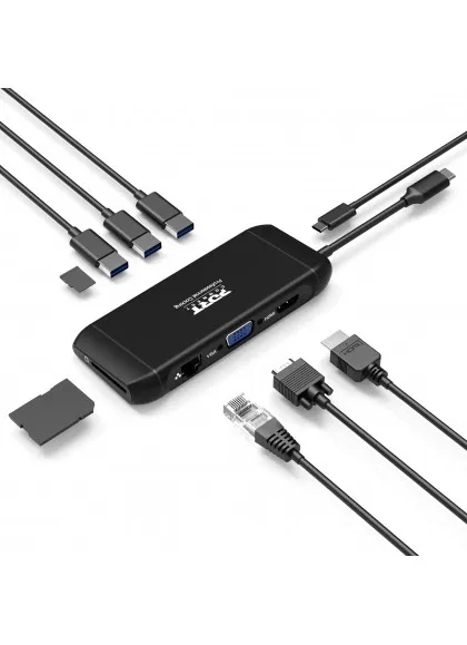Port Designs USB-C Dual Screen Travel Docking Station 1 x 4K, 100W PD