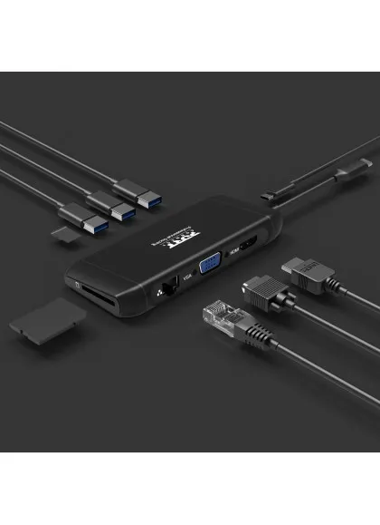 Port Designs USB-C Dual Screen Travel Docking Station 1 x 4K, 100W PD