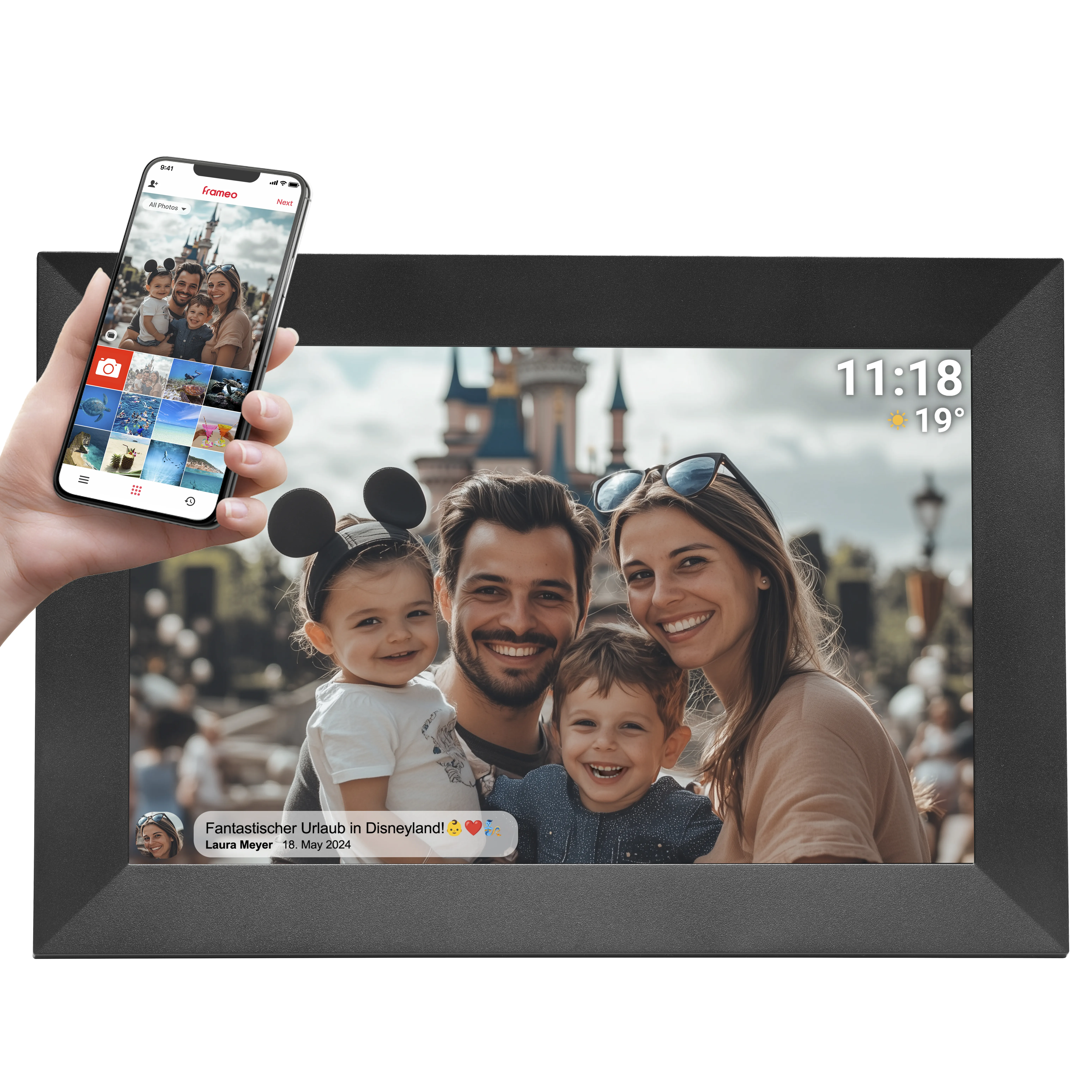 Denver Social PhotoFrame 10,1&quot; IPS Black
