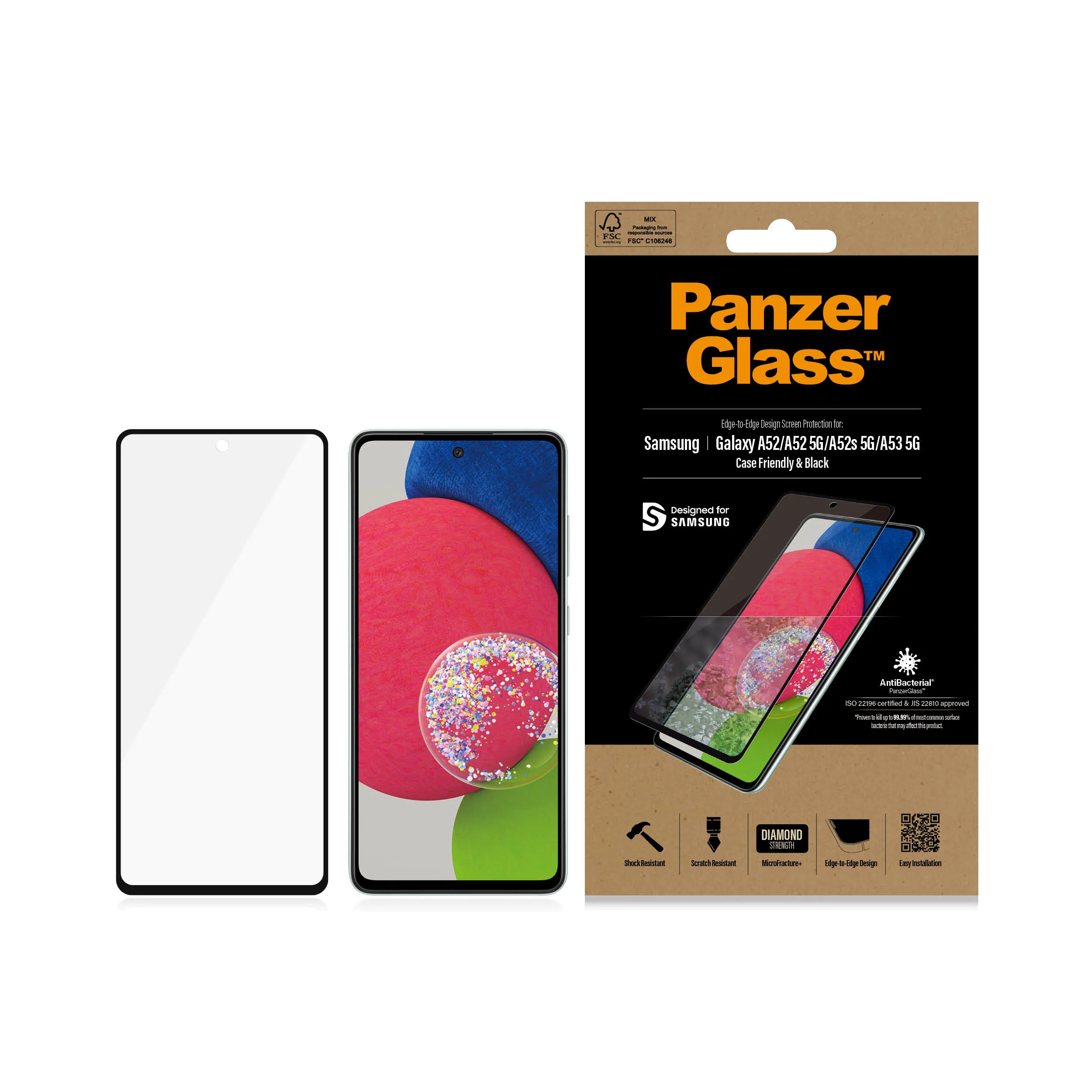 PanzerGlass Case Friendly, Galaxy A52 - Screen Glass
