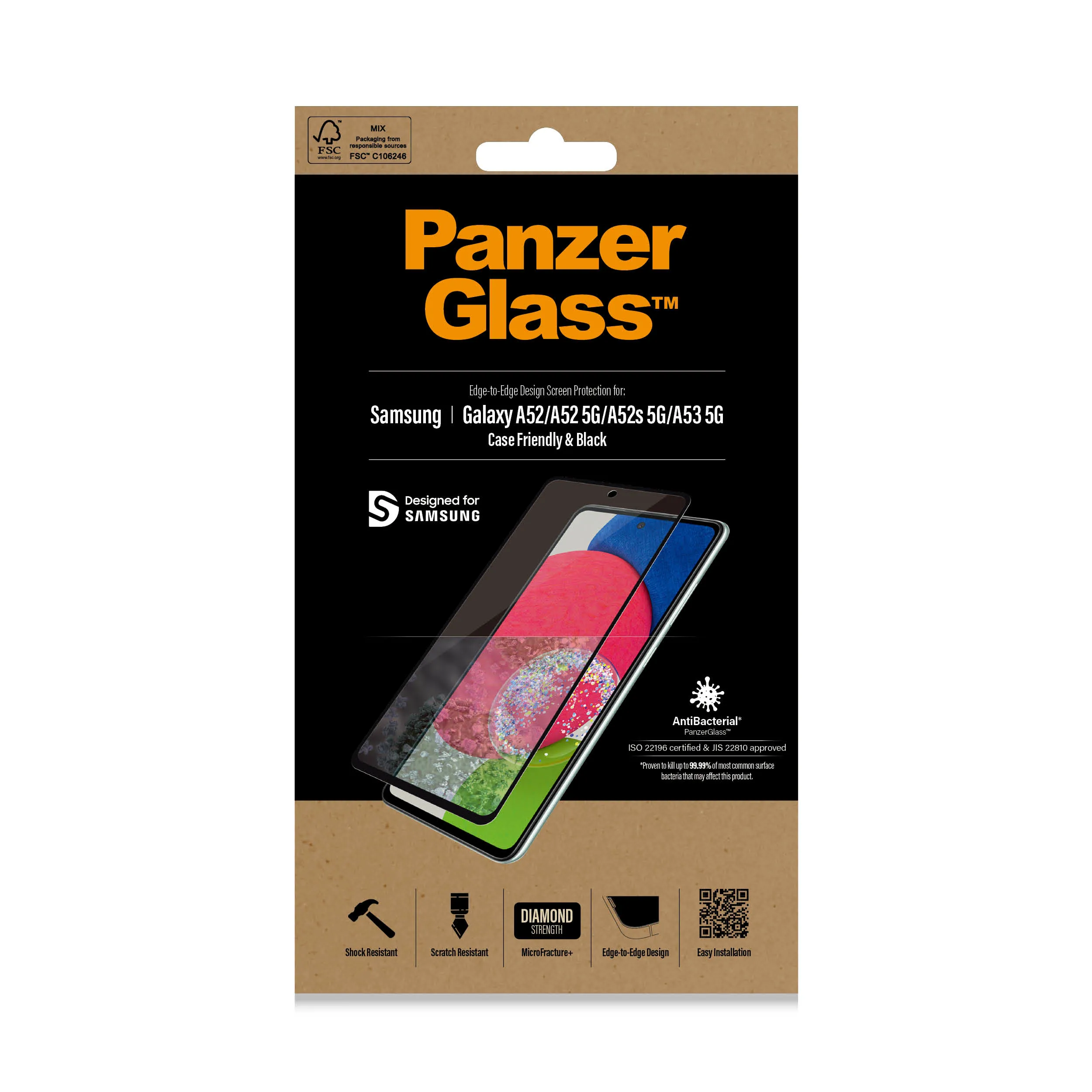 PanzerGlass Case Friendly, Galaxy A52 - Screen Glass