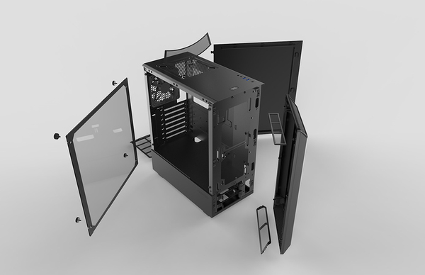 Phanteks Eclipse P300 Mid Tower Case. Tempered Glass. Black