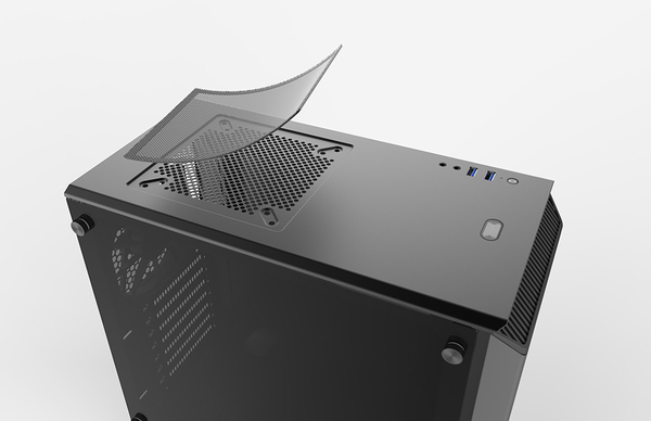 Phanteks Eclipse P300 Mid Tower Case. Tempered Glass. Black