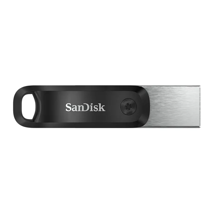 SanDisk iXpand Go USB-A / Lightning USB 3.2 Gen 1 128GB memory stick, Grey/Silver