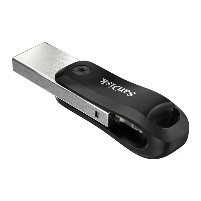 SanDisk iXpand Go USB-A / Lightning USB 3.2 Gen 1 128GB memory stick, Grey/Silver