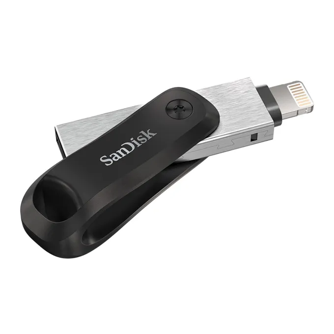 SanDisk iXpand Go USB-A / Lightning USB 3.2 Gen 1 128GB memory stick, Grey/Silver