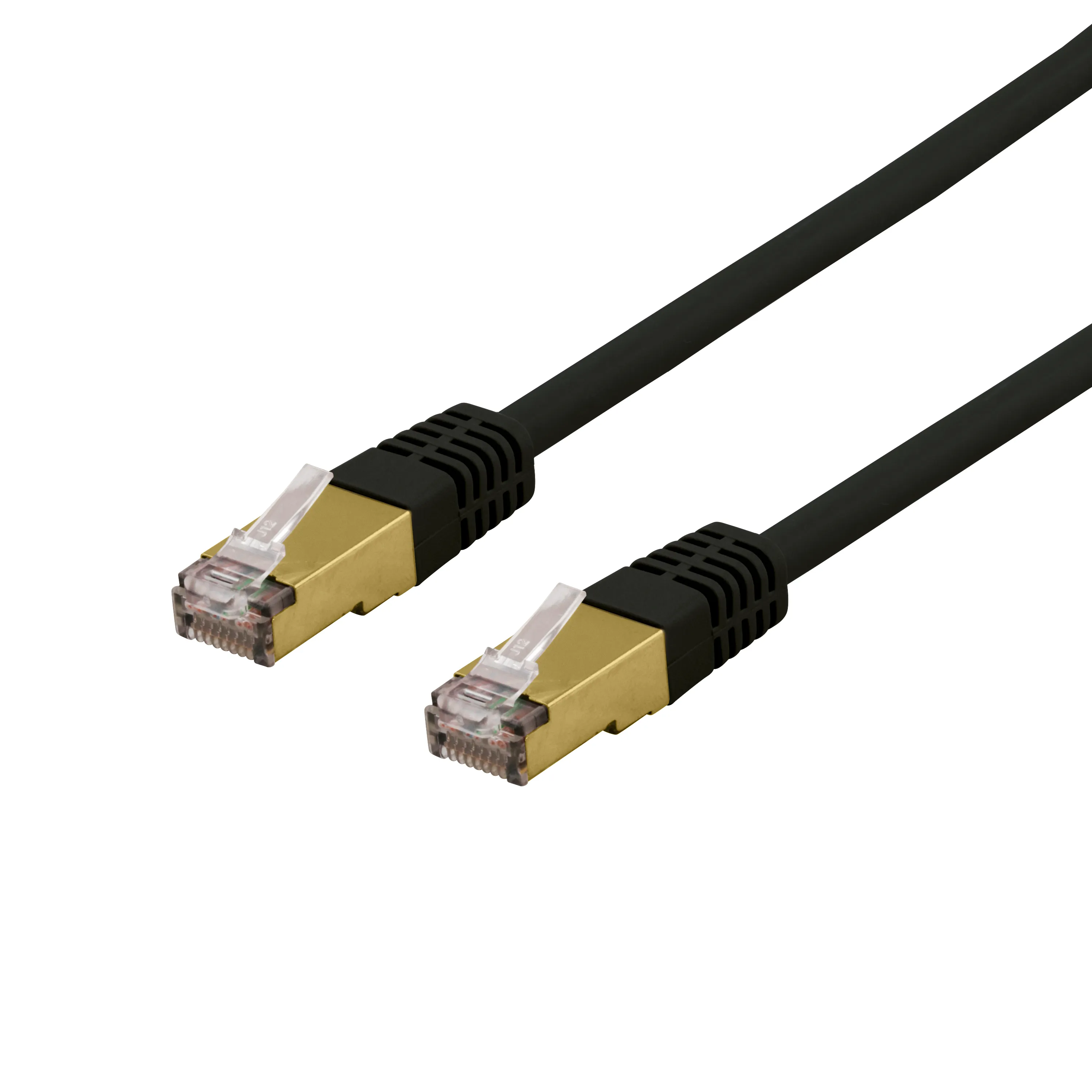 Deltaco Cat6a S/FTP - network cable, 1 m, Black