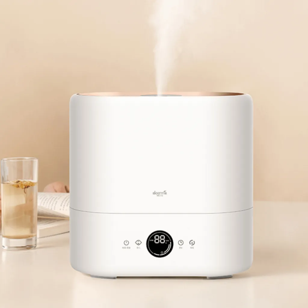 DEERMA ST636W Ultrasonic Humidifier, 4.5 l, Gold, white