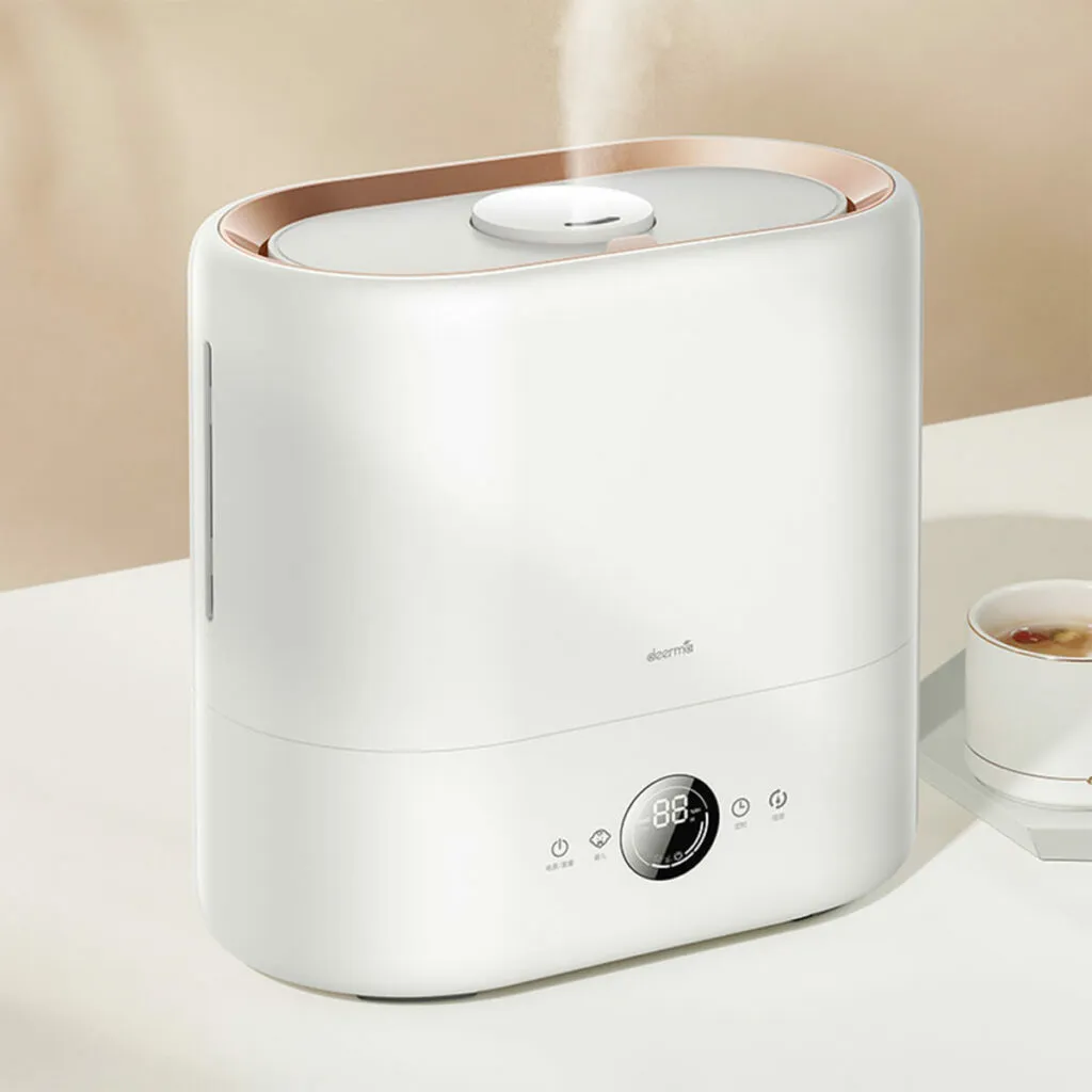 DEERMA ST636W Ultrasonic Humidifier, 4.5 l, Gold, white
