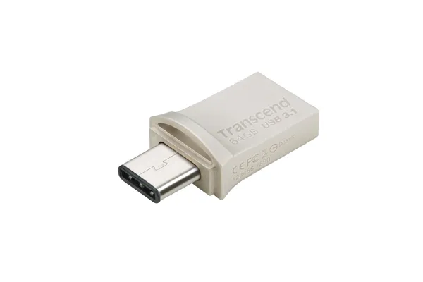Transcend JetFlash 890 USB-C 3.1 Gen 1 64GB memory stick, Silver