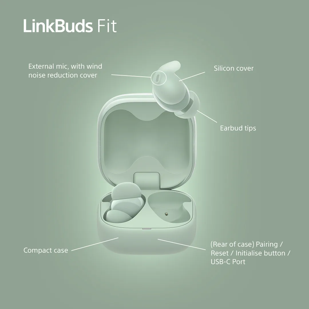 Sony Linkbuds Fit ANC - wireless earbuds, Green