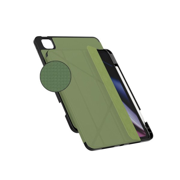 Epico SolidWoven Flip Case | iPad Pro 11" (3.-6. gen)/Air 10,9" (A14-M1)/Air 11" (M2-M4) | Green | Integrated Stand  &amp;  Apple Pencil Storage