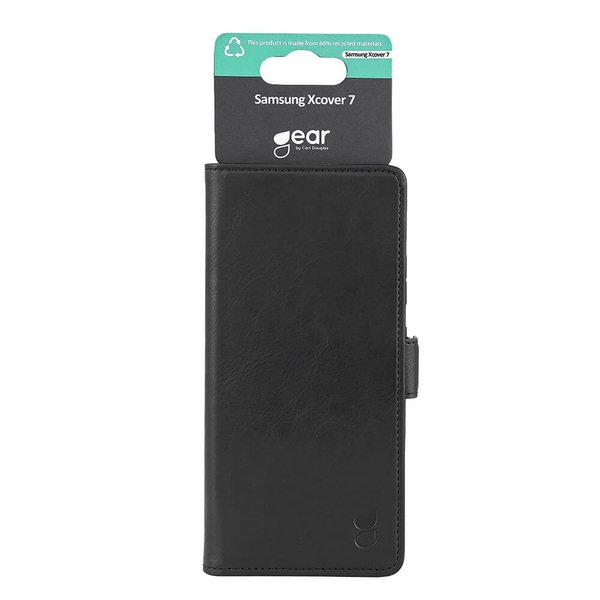 GEAR Wallet, Galaxy XCover 7 -lompakkokotelo, Musta