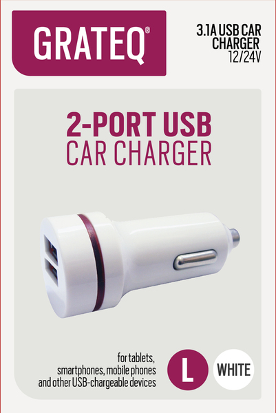 GRATEQ 2xUSB TUPAKANSYTYTINLATURI 3.1A