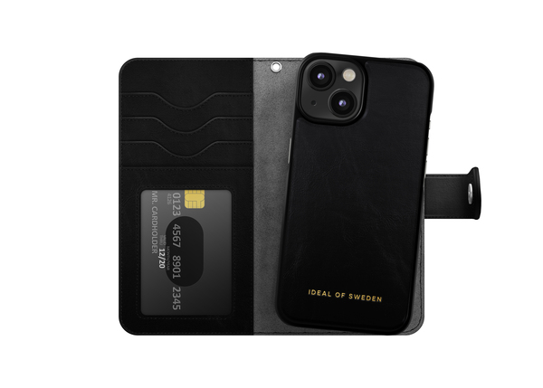 iDeal of Sweden Magnet Wallet, iPhone 14/13 -suojakotelo, Musta