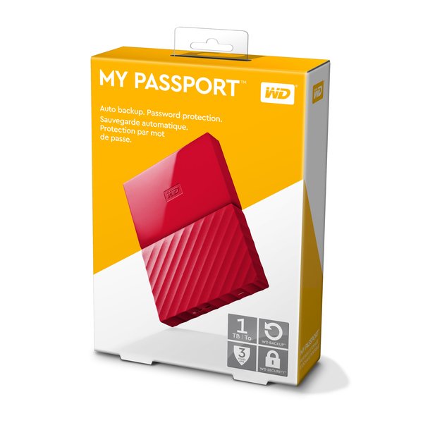 WD My Passport V2 1TB ‐Ulkoinen Kovalevy