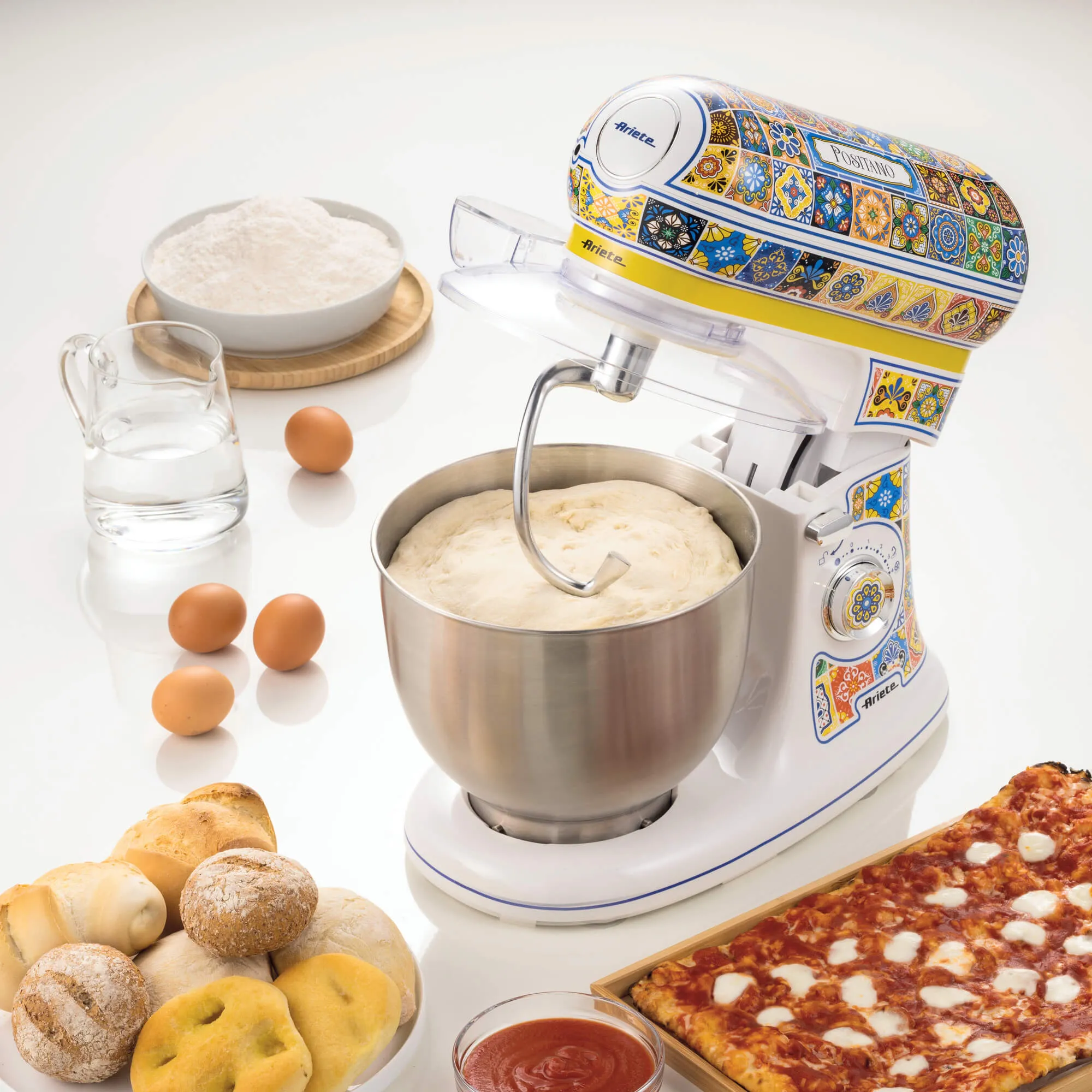 Ariete Positano 1588/0P K&ouml;ksmaskin, 2400 W, 5,5 L, Bl&aring;, Gul