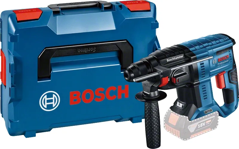Bosch Cordless Hammer Drill GBH 18V-21 Professional solo, 18V (blue/black, without battery and charger, in L-BOXX)