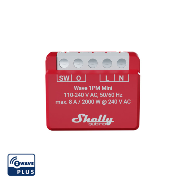 Shelly Qubino Wave 1PM Mini - smart relay switch, Z-Wave