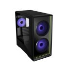 Lian Li Vector V150INFX Micro-ATX Case with window and RGB lighting, Black