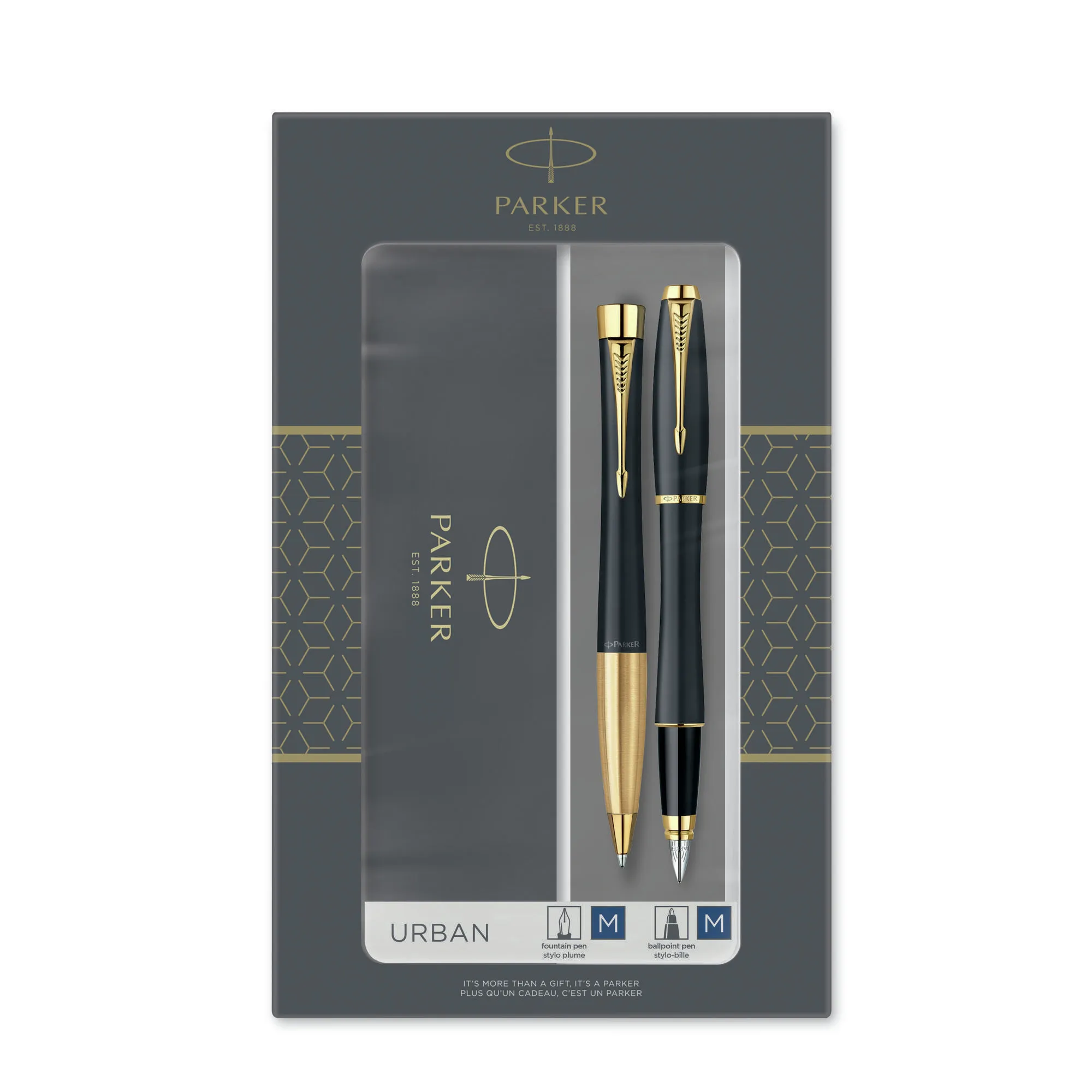 Parker Duoset Urban GT matt black - BallPoint+Fountain Pen