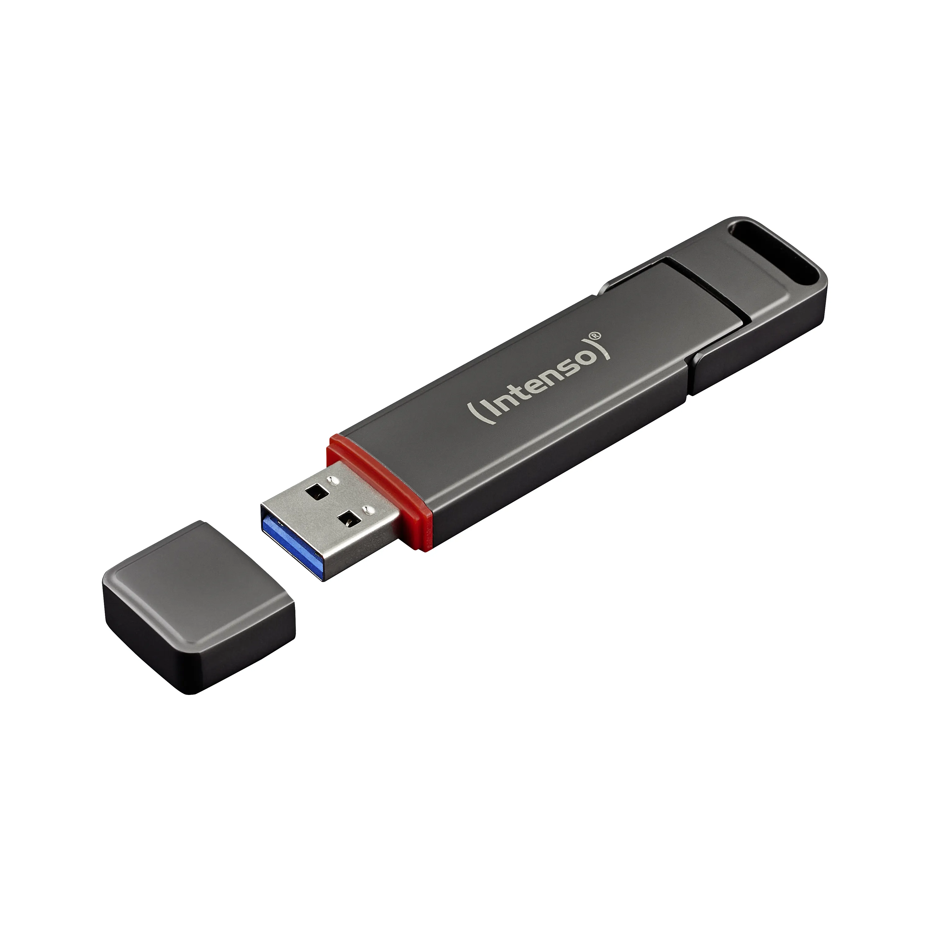 Intenso UX100 500GB External SSD with USB 3.2 Gen 1 (USB-C/USB-A), Shock Resistant, Anthracite