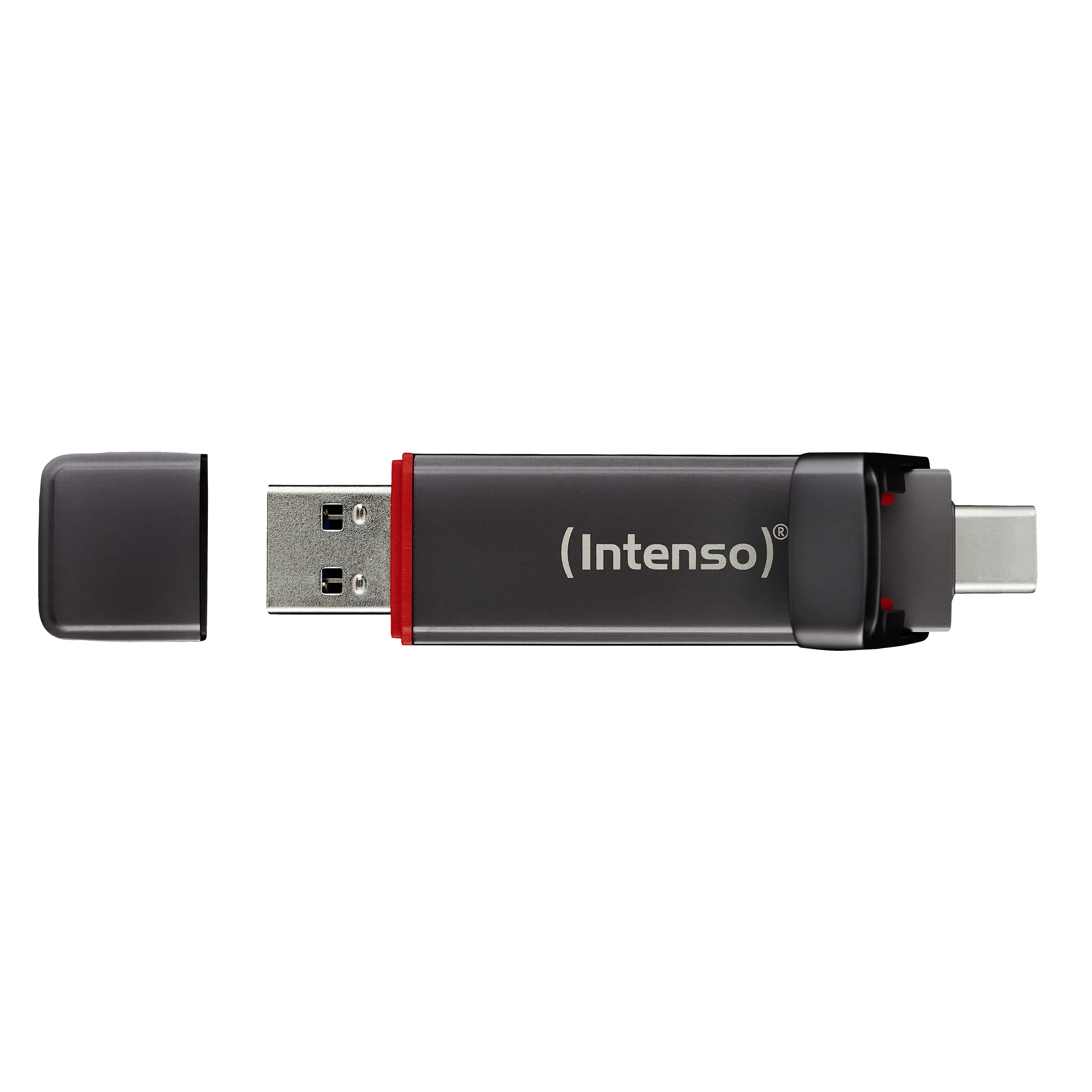 Intenso UX100 500GB External SSD with USB 3.2 Gen 1 (USB-C/USB-A), Shock Resistant, Anthracite