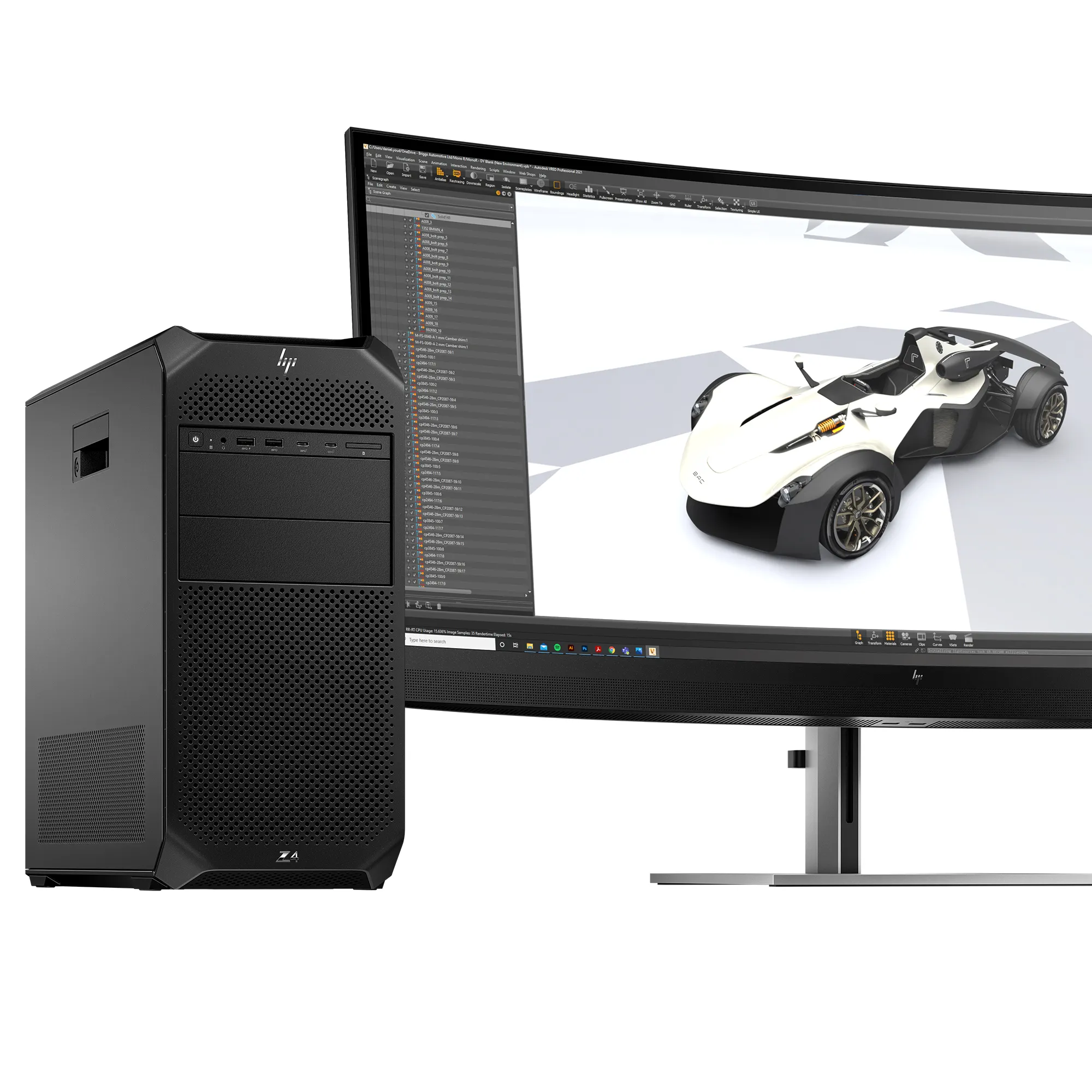 HP Z4 G5 Xeon W7-2495X, 64GB, 1TB, Win 11 Pro Workstation, Tower, Black