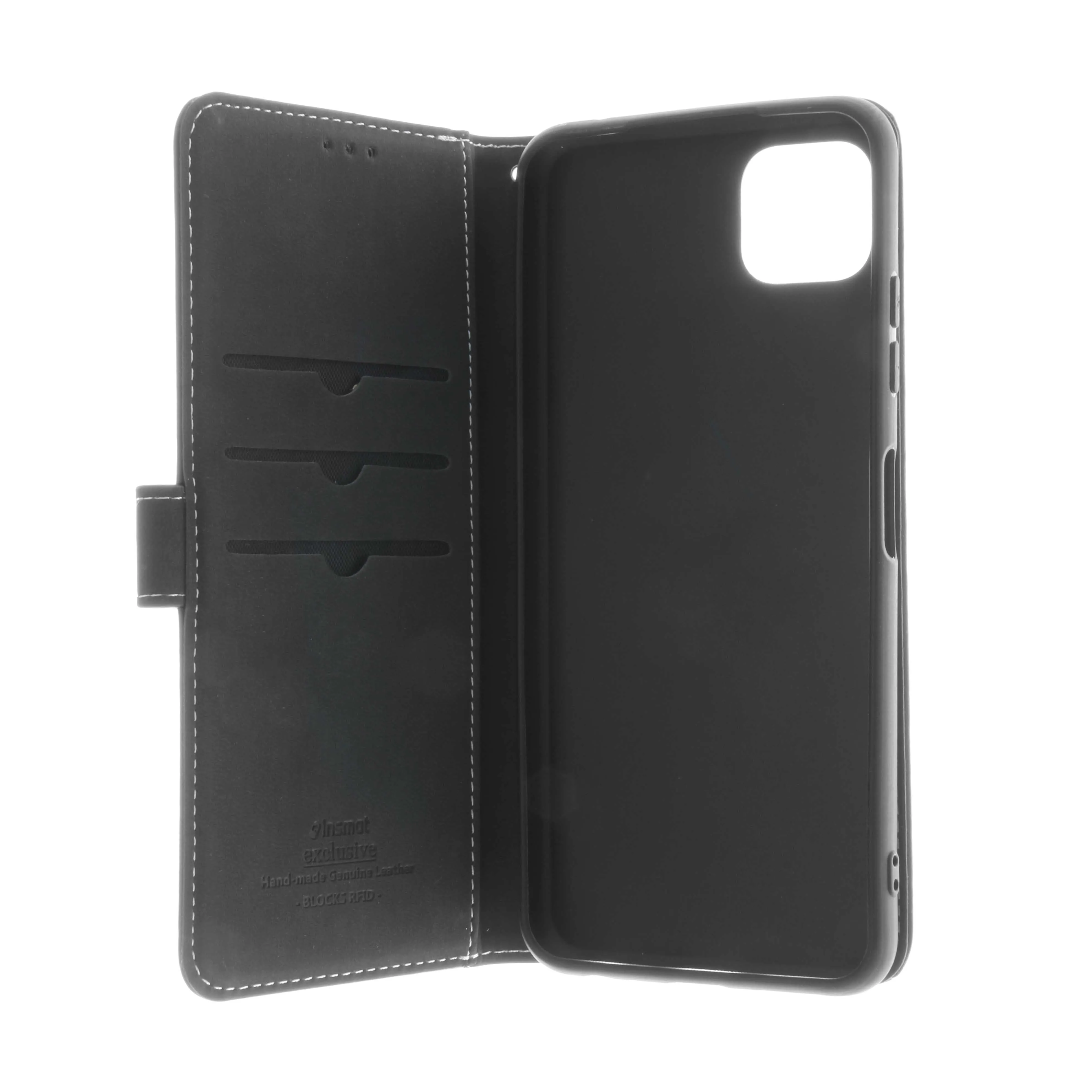 Insmat Flip Case, Galaxy A22 5G - Wallet Case, Black