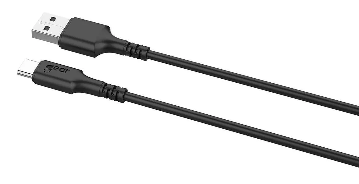 GEAR Laturi 12-24V 2xUSB 3.4A Musta USB-C 2.0 Johto 1m